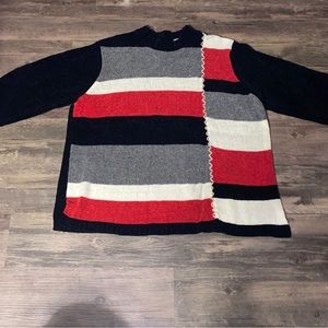 Sag Harbor Woman Plus Size Vintage Sweater 2xl Color Block